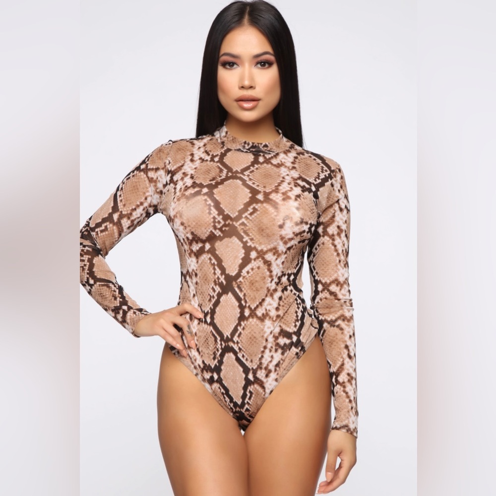 Snakeskin Mesh Bodysuit